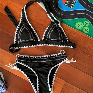 Black and white bikini